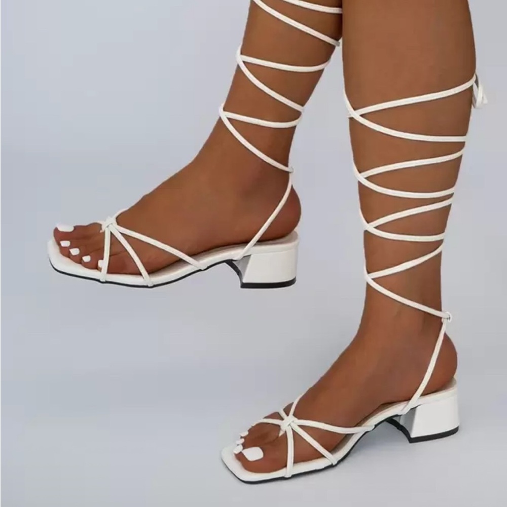 White Strappy Women's Sandals